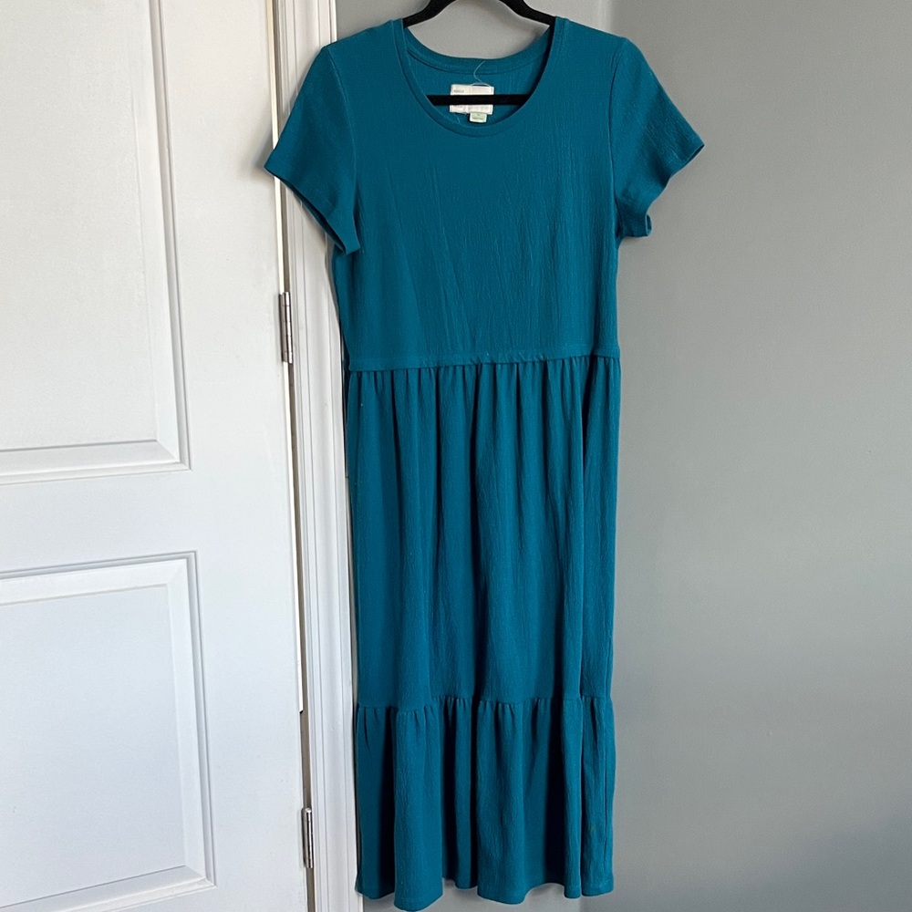 Anthropologie Saturday Sunday Teal Midi Dress